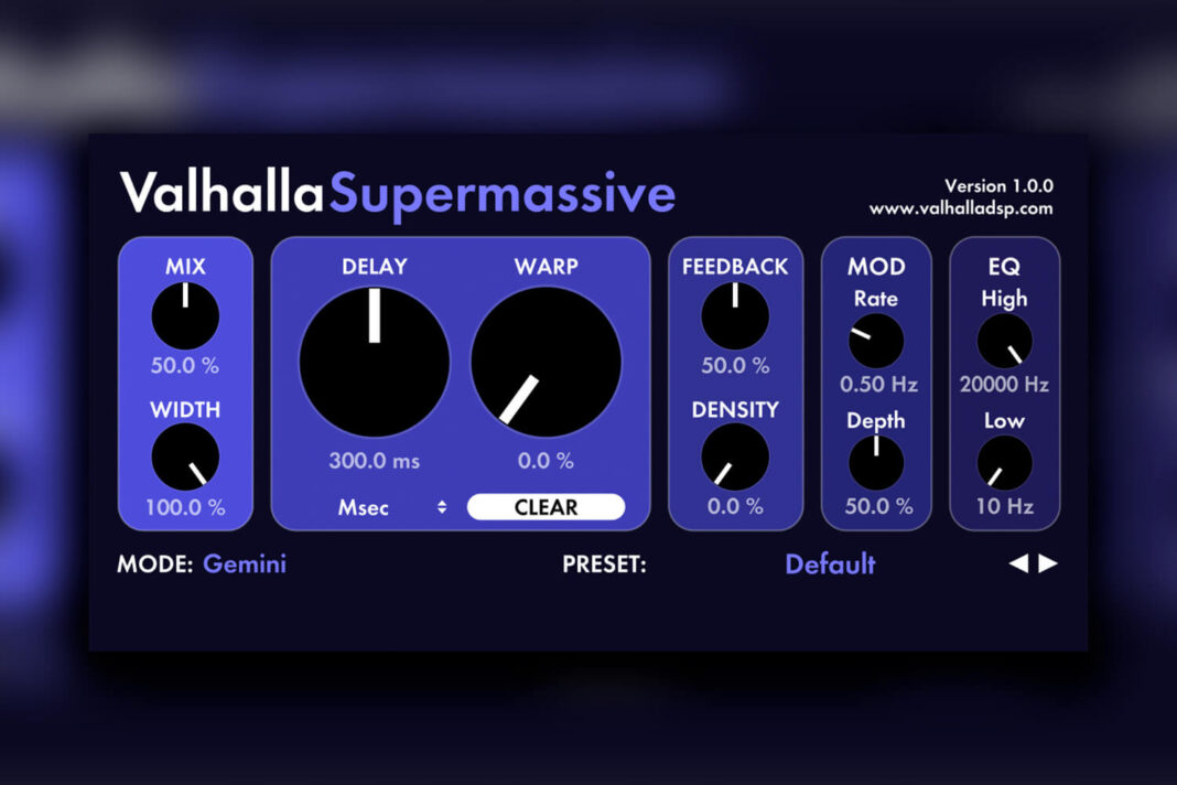 ValhallaSupermassive UI by ValhallaDSP